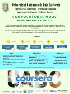 Convocatoria MOOC para docentes 2022-1