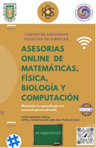 Centro de Asesorías de la Facultad de Ciencias: Asesorías online de Matemáticas, Física, Biología, y Computación.
