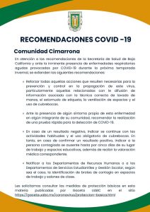 Recomendaciones COVID-19