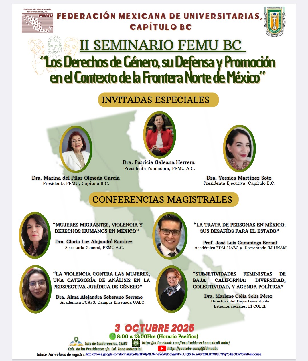 II Seminario FEMU B.C. “Los Derechos de Género, su Defensa, y Promoción en el contexto de la Frontera Norte de México