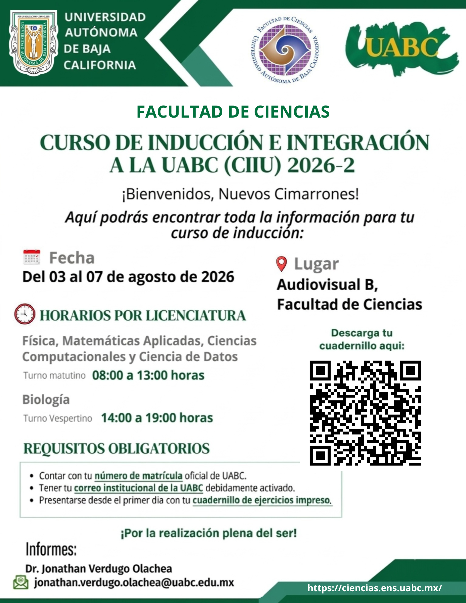 Curso de inducción 2026-2
